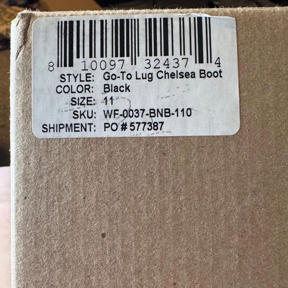 Nisolo Go-To Lug Chelsea Boot‎ Black Leather Lug Sole Women's 11 New in Box